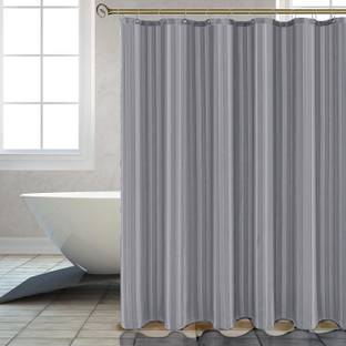 Bluegrass 198 cm (7 ft) Polyester Semi Transparent Shower Curtain Single Curtain