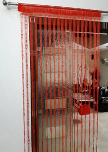 Homefab India 213.5 cm (7 ft) Door Polyester Transparent Curtain (Pack Of 2)