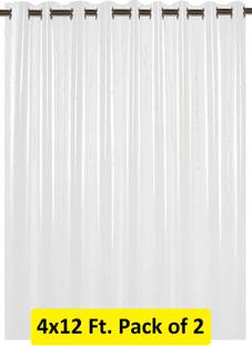 Abhsant 360 cm (12 ft) PVC Transparent Long Door Curtain (Pack Of 2)