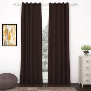 Story@home 215 cm (7 ft) Polyester, Silk Blackout Door Curtain (Pack Of 2)