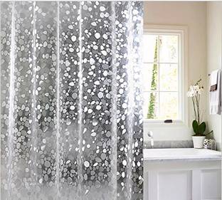 WIN WORLD 276 cm (9 ft) PVC Shower Curtain Single Curtain