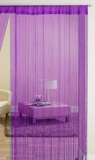 Handloomwala 213 cm (7 ft) Door Polyester Transparent Curtain Single Curtain