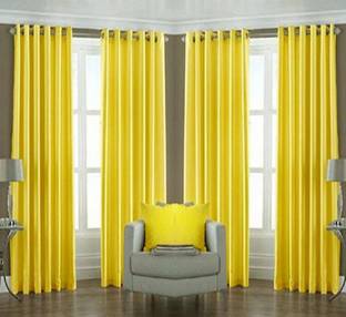 India Furnish 274.4 cm (9 ft) Long Door Polyester Room Darkening Curtain (Pack Of 4)