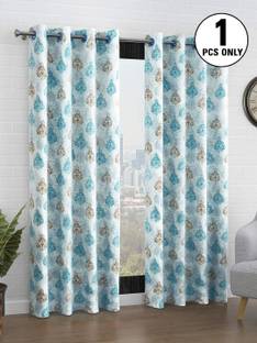 Bedspun 215 cm (7 ft) Door Polyester Semi Transparent Curtain Single Curtain