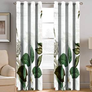 BELLA TRUE 152 cm (5 ft) Window Polyester Semi Transparent Curtain (Pack Of 2)