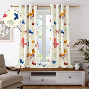 Story@home 152 cm (5 ft) Cotton Room Darkening Window Curtain Single Curtain
