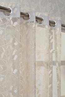 Arick Home 274 cm (9 ft) Net Semi Transparent Long Door Curtain (Pack Of 2)
