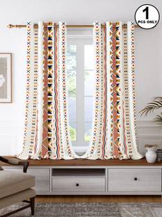 Story@home 152 cm (5 ft) Cotton Room Darkening Window Curtain Single Curtain