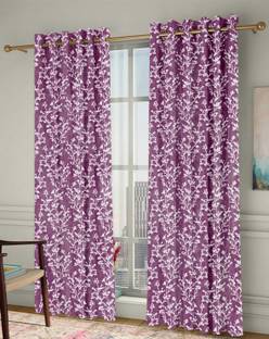 Homefab India 274.32 cm (9 ft) Polyester Room Darkening Long Door Curtain (Pack Of 2)