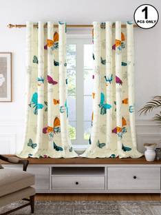 Story@home 152 cm (5 ft) Cotton Room Darkening Window Curtain Single Curtain
