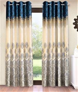 Home Sizzler 153 cm (5 ft) Polyester Semi Transparent Window Curtain (Pack Of 2)