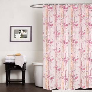 CASA FURNISHING 274 cm (9 ft) Shower PVC Curtain Single Curtain