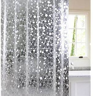 SHAVIN 280 cm (9 ft) PVC Transparent Long Door Curtain Single Curtain