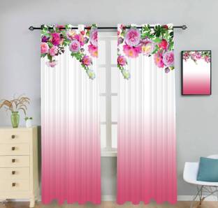 Newturn 225 cm (7 ft) Polyester Room Darkening Door Curtain (Pack Of 2)
