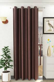 Panipat Textile Hub 213 cm (7 ft) Door Polyester Semi Transparent Curtain Single Curtain