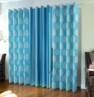 Home Tex 152 cm (5 ft) Polyester Room Darkening Window Curtain (Pack Of 3)