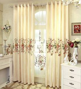 IDV 154 cm (5 ft) Window Polyester Room Darkening Curtain (Pack Of 2)