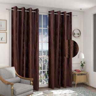 Fresh from Loom 153 cm (5 ft) Polyester Room Darkening Window Curtain (Pack Of 2)