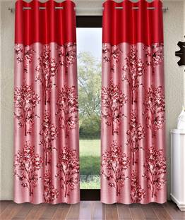 Fashion String 153 cm (5 ft) Polyester Semi Transparent Window Curtain (Pack Of 2)