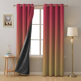 SPACES DRAPE STORY 213 cm (7 ft) Polyester Blackout Door Curtain (Pack Of 2)
