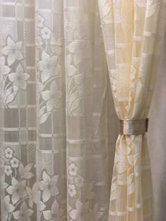 SR Collection 152 cm (5 ft) Window Net Semi Transparent Curtain (Pack Of 4)