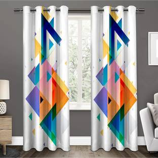 Gangji 210 cm (7 ft) Polyester, Polycotton Room Darkening Door Curtain (Pack Of 2)