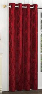 Fresh from Loom 243 cm (8 ft) Velvet Room Darkening Door Curtain Single Curtain