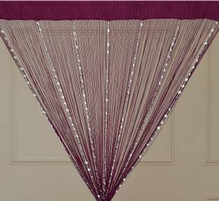 GOYTEX 213 cm (7 ft) Polyester, Blends Transparent Door Curtain Single Curtain