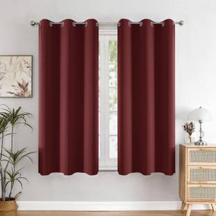 HOMEMONDE 152.4 cm (5 ft) Window Polyester Blackout Curtain (Pack Of 2)