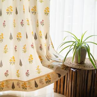 Urban Space 152 cm (5 ft) Window Cotton Room Darkening Curtain (Pack Of 2)