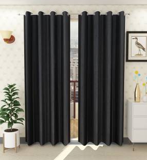 Tanishka Fabs 213 cm (7 ft) Polyester Semi Transparent Door Curtain (Pack Of 2)