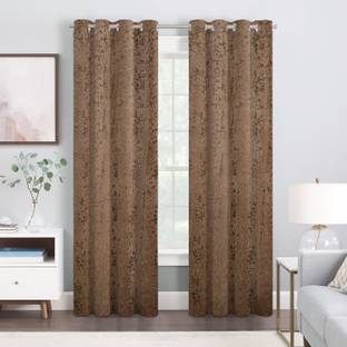 Home Stylish 152 cm (5 ft) Window Velvet Blackout Curtain (Pack Of 2)