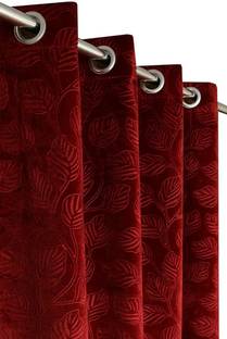 Stackers 152 cm (5 ft) Velvet Room Darkening Window Curtain Single Curtain