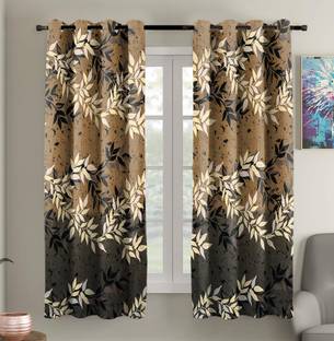 RRC 152 cm (5 ft) Window Polycotton Room Darkening Curtain (Pack Of 2)