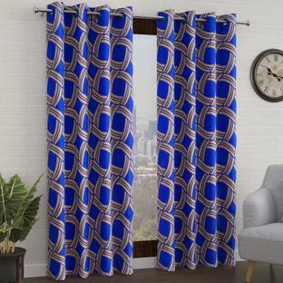 Story@home 215 cm (7 ft) Polyester Semi Transparent Door Curtain (Pack Of 2)