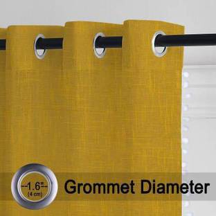 HOMEMONDE 243 cm (8 ft) Shower Cotton Transparent Curtain (Pack Of 2)