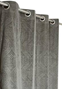 Arick Home 182 cm (6 ft) Shower Velvet Room Darkening Curtain (Pack Of 2)