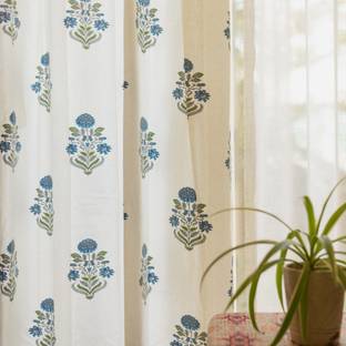 Urban Space 243 cm (8 ft) Cotton Room Darkening Long Door Curtain (Pack Of 2)