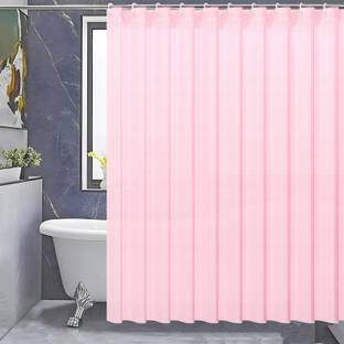 RYKA S 213.36 cm (7 ft) Shower PVC Semi Transparent Curtain Single Curtain
