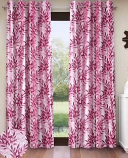 Home Sizzler 213 cm (7 ft) Polyester Semi Transparent Door Curtain (Pack Of 2)