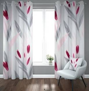 GRIZNA 213 cm (7 ft) Polyester Room Darkening Door Curtain (Pack Of 2)