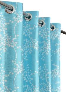 Kraftiq Homes 214 cm (7 ft) Door Polyester Semi Transparent Curtain Single Curtain