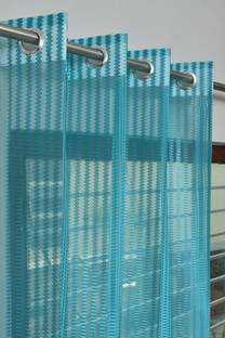Rashee Creations 213 cm (7 ft) Net Transparent Door Curtain (Pack Of 2)