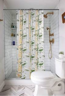 STYLZI 212.36 cm (7 ft) PVC Transparent Shower Curtain Single Curtain