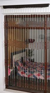 ARVI Deco 214 cm (7 ft) Blends Transparent Door Curtain Single Curtain