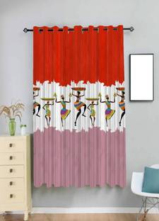 Newturn 155 cm (5 ft) Polyester Room Darkening Window Curtain Single Curtain