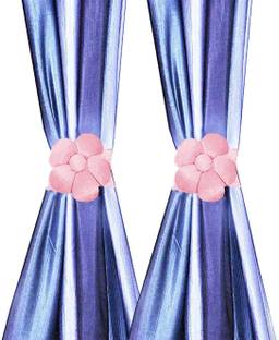 ARVI Deco 10 cm (0 ft) Door Cotton Semi Transparent Curtain (Pack Of 2)