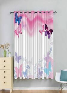 Newturn 155 cm (5 ft) Polyester Semi Transparent Window Curtain Single Curtain