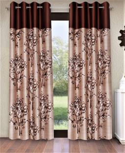 Fashion String 274 cm (9 ft) Polyester Semi Transparent Long Door Curtain (Pack Of 2)