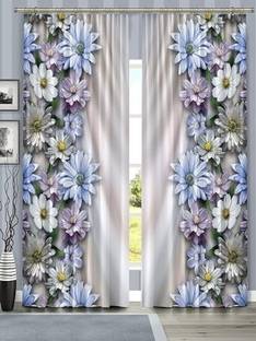 GRIZNA 213 cm (7 ft) Polyester Room Darkening Door Curtain (Pack Of 2)